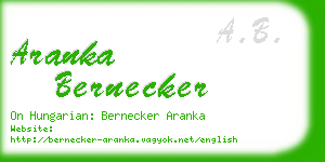 aranka bernecker business card